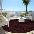 thumbnail image 6 of Addison Rugs Chantille Indoor/Outdoor Transitional Medallions Red Washable Round Rug, 8' x 8', 6 of 6