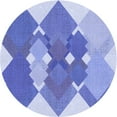 thumbnail image 1 of Ahgly Company Indoor Round Patterned Blue Angel Blue Area Rugs, 8' Round, 1 of 6