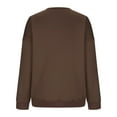 thumbnail image 4 of Womens Oversized Sweatshirt Crewneck Pullover Casual Long Sleeve Tops Basic Fall Fashion Outfits 2025 Brown S, 4 of 4