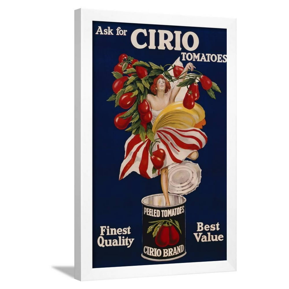 Poster Advertising Cirio Tomatoes, C.1920 Vintage Food