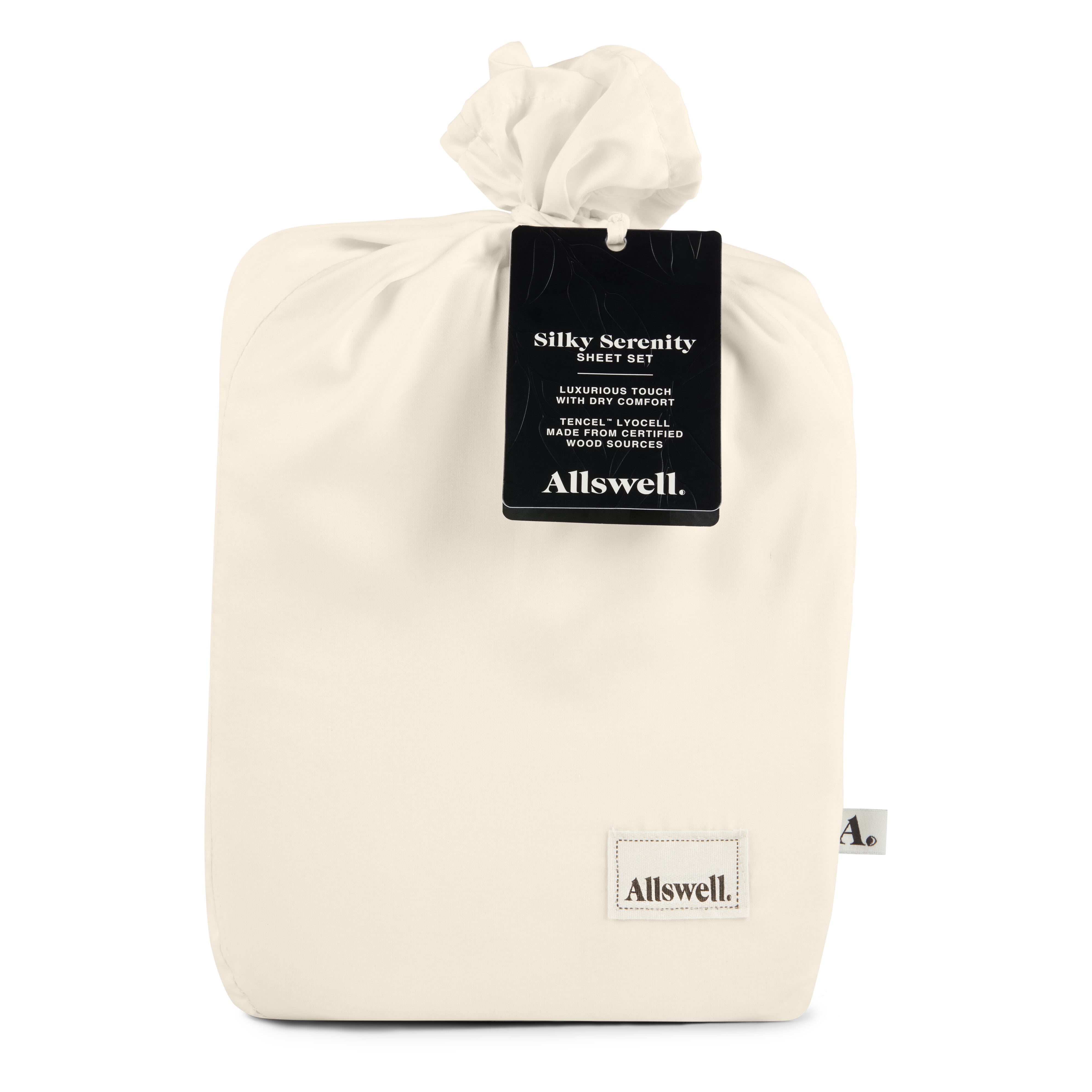 Allswell 4-Piece Soft & Silky Luxury 100% TENCEL™ Sheets Set, Vanilla Dream, Full