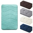 thumbnail image 2 of Walbest 23.6 x 15.8 Inch Bath Mat Quick-drying Anti-scratch Coral Fleece Non-slip Soft Absorbent Bathroom Floor Mat Carpet Household Supply, 2 of 7
