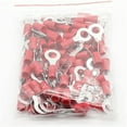 thumbnail image 6 of 100Pcs 22-16 Gauge #10 Stud Red Ring Terminals Connectors Crimp Tin Copper Core, 6 of 6