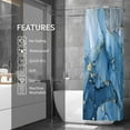 thumbnail image 2 of Abstract Teal Marble Shower Curtain, Turquoise Marble Shower Curtain for Bathroom, Modern Ink Art Decor Waterproof Fabric Shower Curtain Set with Hooks, 72x72, 2 of 5
