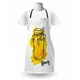 thumbnail image 3 of Vintage Yellow Apron, Old Ink Style Hand Drawn Honey Jar on Watercolor Splash Background, Unisex Kitchen Bib with Adjustable Neck for Cooking Gardening, Adult Size, Marigold and Black, by Ambesonne, 3 of 4