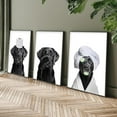 thumbnail image 3 of Funny Bathroom Canvas Wall Art Cute Labrador Dog Poster Black And White Animal Aesthetic Prints Painting For Home Restroom Washroom Lavatory Toilet Wall Pictures Decor (Framed canvas), 3 of 6