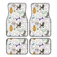 thumbnail image 1 of Balery Colorful Poodle Dog Juego de 4 Alfombrillas para Auto, Revestimientos de Caucho Resistente, Diseño Antideslizante, 1 of 7