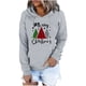 thumbnail image 2 of Jersey con capucha Pntutb para mujer, sudaderas con botones, bolsillo con cordón, estampado de Navidad, sudaderas informales de manga larga con cuello en V Pntutb Pntutb-3321, 2 of 4
