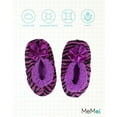thumbnail image 6 of MeMoi Kids' Party Animal Zebra Stripe Slippers (Small, Purple), 6 of 7