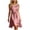 Pink, variant on Women's Fashion Satin Sleeveless Cocktail Dress Tie Waist A-Line Tea Party Wedding Guest Midi Dresses