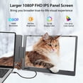 thumbnail image 3 of Monitor portátil KYY Triple 14" FHD 1080P USB-C para portátil, 3 of 9