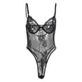 thumbnail image 3 of Lencería Lencería en Ropa interior Lencería Negligee S negro Sunnimix Mono de encaje para mujer, 3 of 8