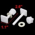 thumbnail image 2 of Tornillos de bisagra de asiento de inodoro con forma cuadrada de rosca de 8 mm, tuercas, blanco, 2 uds., 2 of 3