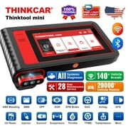 THINKCAR Thinktool Mini Bluetooth OBD2 Scanner Automotive Diagnostic Tool Full System ECU Coding Bi-directional Control Active Test 28+ Reset Services Car Scanner Code Reader Full OBDII Modes Auto VIN