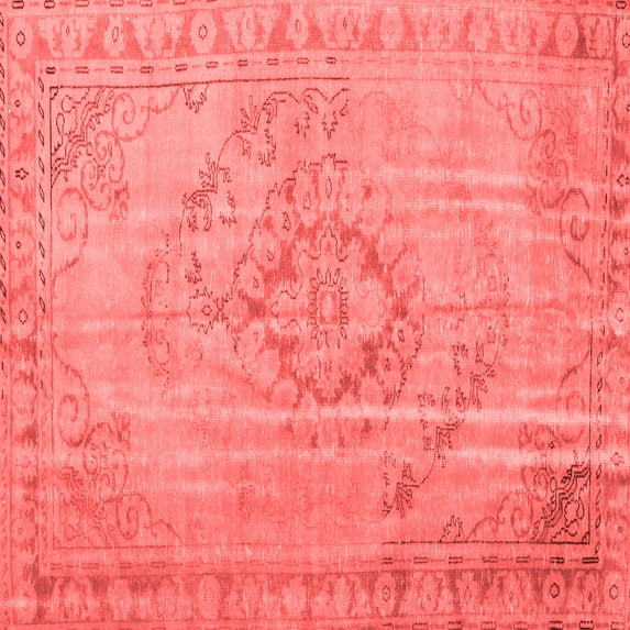 Ahgly Company Indoor Square Persian Red Traditional Area Rugs, 7' Square