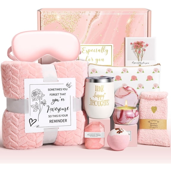 Canasta de regalo Wasocol Set Spa con manta, vaso térmico y vela