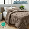 thumbnail image 6 of Bare Home Down Alternative Comforter Set - 3-Pieces - All Seasons - King, Taupe, 6 of 8