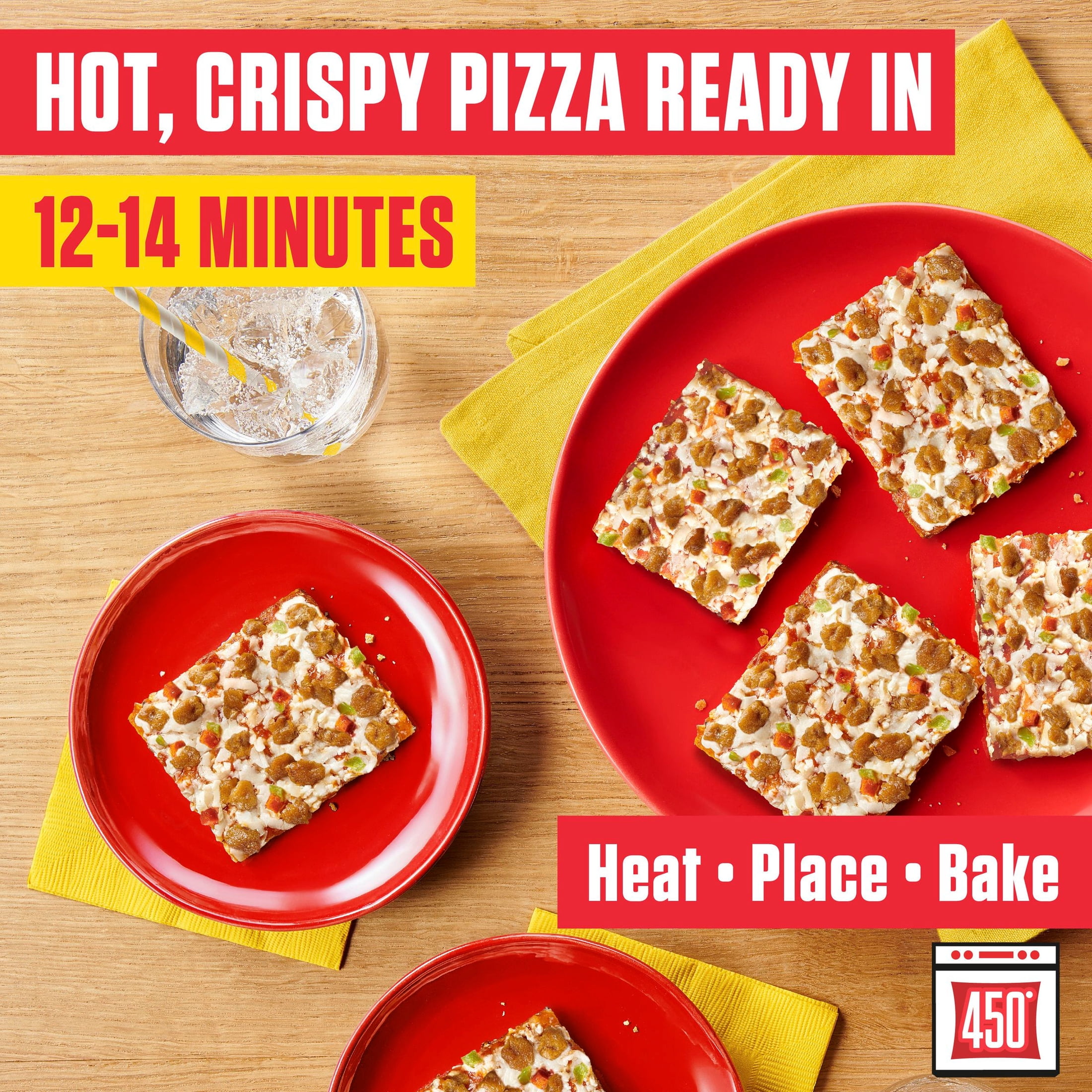 Totino's Party Pizza, Supreme, Oven Ready, Thin Crust, 19g Protein, 10.9 oz (Frozen)