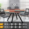 thumbnail image 6 of Boho Geometric Vintage Round Fitted Tablecloth with Elastic Edge, Retro Plaid Gingham Waterproof Table Cover, Indoor Outdoor Table Cloth for Kitchen Dinner, Outdoor, Picnic, 45''''-52'''', 6 of 6