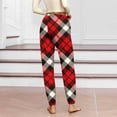 thumbnail image 4 of Blmnix Petite Pajamas Pajamas for Women Set Sleep Pants Flannel Pajamas Shirts Red Taper Ankle Women Pjs Sets,L, 4 of 6