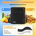 thumbnail image 5 of Tirrinia Insulated Lunch Bag, 24 Can capacity，Oxford Expandable Double Deck Lunch Tote Bag for Women/Men, Leakproof Freezable Cooler Box/ Side Tissue Pocket&Adjustable Shoulder Strap, 5 of 7