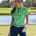 thumbnail image 4 of Aplkyhs Bird Women's Golf Shirt Short Sleeve Golf Cloth Lightweight Golf Tennis Shirts with Collar Top Breathable Fabric Machine Washable Suitable for Golf Enthusiasts, 4 of 7