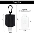 thumbnail image 2 of wwspp-Travel Hand Sanitizer Keychain \u2013 Small Refillable 2 oz Bottle with Clip-On Holder \u2013 Portable Sanitizer Case for Purse, Backpack, Gym Bag, 2 of 4