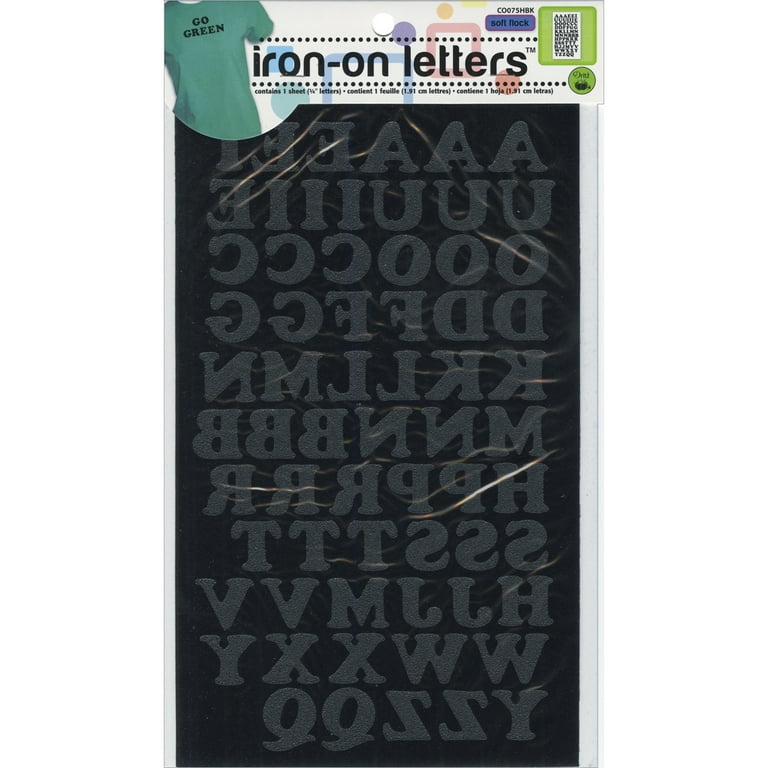 Dritz Iron-On Letters Soft Flock 3/4 Dritz Iron-On Letters Soft Flock 3/4
