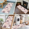 thumbnail image 5 of Boho Spring Floral 2'x6' Runner Rugs for Hallway Kitchen Bedside Non Slip Washable, Vintage Flowers Patchwork Plaid Pink Entryway Rug Runners with Rubber Backing, Long Carpet Runner for Laundry Room, 5 of 8