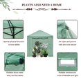 thumbnail image 4 of Imerelez 8x8 Pop up Greenhouse Portable Walk-in Outdoor Gardening Green House with 2 Foldable Shelves, Roll-up Zipper Entry Door Mesh Windows, Green, 4 of 7