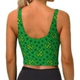 thumbnail image 3 of Fotbe St Patrick's Day5 Pattern Womens' Sports Bra Longline Wirefree Padded with Medium Support Sports Moisture-Wicking Workou Vest,Tank Top-, 3 of 9