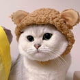 thumbnail image 4 of Sombrero de gato suave y cómodo con orejas de oso, accesorios para disfraz de cosplay, disfraz de fiesta de Halloween para mascotas (oreja de oso), 4 of 5