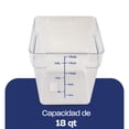 thumbnail image 2 of Recipiente de Policarbonato Graduado Caledonia Cuadrado Capacidad 18 Qt, 2 of 6