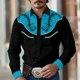 thumbnail image 1 of Camisa de manga larga con estampado de flores de vaquero occidental para primavera y verano, cómoda camisa de fiesta de tela suave para hombre, 1 of 6
