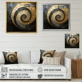 thumbnail image 4 of Designart "Opulent Black & Gold Pottery Spirals" Abstract Spirals Floater Framed Wall Art Living Room, 4 of 5