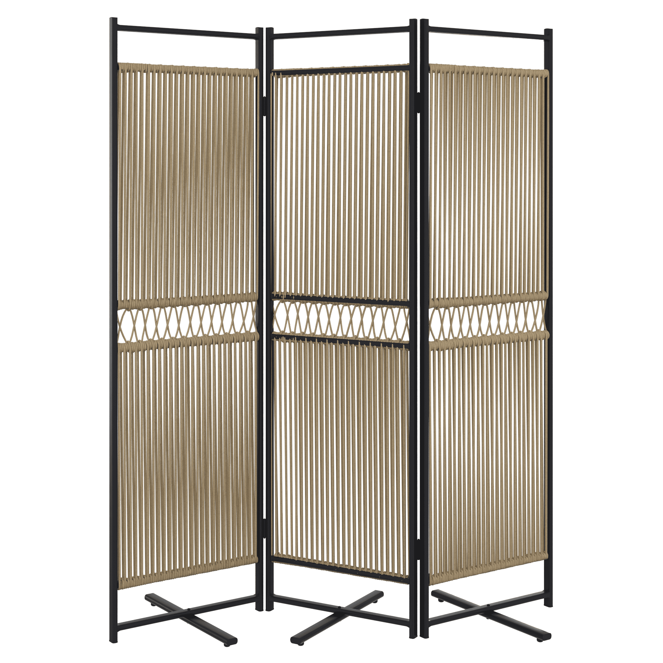 Écran d’intimité extérieur en métal noir Maréla HOMETRENDS, 162,5 cm x 165 cm