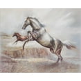 thumbnail image 2 of Manning, Ruane 32x26 White Modern Wood Framed Museum Art Print Titled - Wild Horses II, 2 of 4
