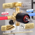 thumbnail image 3 of Wowow Single-Handle 5-Spray Settings Shower Faucet 1.8 GPM with Adjustable Head and Tub Spout in Matte Black (Valve Included), 3 of 8