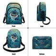 thumbnail image 4 of Xixirimido Cute Shark Undersea Pattern Small Sling Backpack Crossbody Sling Bag, Chest Bag Daypack Fanny Pack Cross Body Bag for Shopping Hiking Traveling, 4 of 7