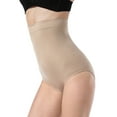 thumbnail image 3 of DREAM SLIM Women High-Waist Seamless Body Shaper Briefs Tummy Control Panty Butt Lifter Shapewear Slim Waist Trainer 2 Pack, 3 of 9