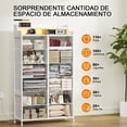 thumbnail image 4 of Comoda Cajonera para Recamara - 12 Cajones De Tela con Parte Superior Madera y Marco De Acero Plegable - Cómoda Alta Ideal Mueble Organizador con cajonera- Luz LED - Estación de Carga., 4 of 6