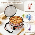 thumbnail image 4 of Numjaw Insulated Casserole Carrier for Hot or Cold Food, Double Decker Round Lunch Bag with 5 Wooden Cooking Spoons Set, Casserole Travel Carry Bag with Carry Handles, for Trip, Party, Picnic, 4 of 8