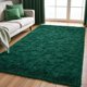 thumbnail image 1 of Alfombra Zentavio, color verde esmeralda, 152 x 244 cm, suave y lavable, 1 of 7