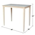 thumbnail image 5 of International Concepts Unfinished 42" Solid Dining Table with Shaker Legs, 5 of 10
