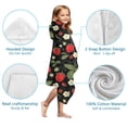 thumbnail image 7 of Strawberry Plants Fruit Flower Leaf Hooded Bath Towel，50"x30" for Ages 3 To 12 Kids, Quick Dry Lightweight Soft Microfiber Hood Beach Towel Cover Up for Kids, 7 of 7