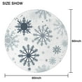 thumbnail image 6 of Blue Christmas Snowflake Pattern Round Tablecloth 60"x60",Wrinkle Wipeable Table Cloth for Kitchen Dining Room Picnic Patio Party, 6 of 6