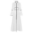 thumbnail image 3 of Alvivi Women Church Clergy Dress Flared Sleeves A-line Solid Maxi Dresses Minister Choir Robe White S, 3 of 7