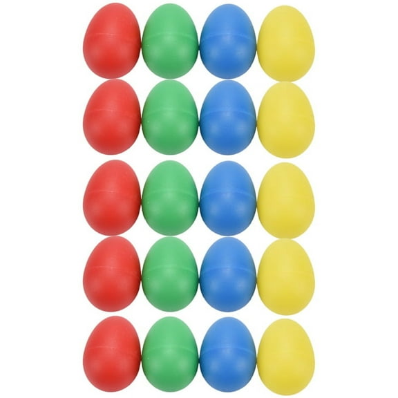 20Pcs Shaker Eggs Plastic Musical Egg Shaker with 4 Colors Kids Maracas Egg Percussion Toys,20pcs * music eggs,Yellow & red & blue & green