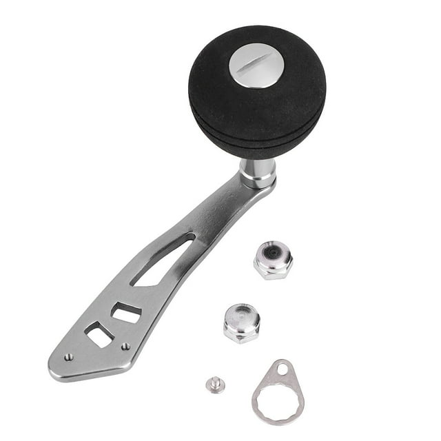 Herwey Moulinet de Pêche Rocker Unique Pêche Culbuteur Manivelle avec Poignée EVA pour Roue de Coulée d'Appât, Moulinet de Pêche, Accessoires de Moulinet de Pêche
