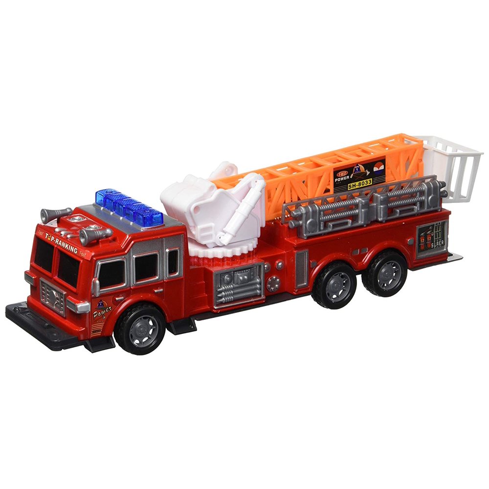 Children's Friction Toy Top Rank Fire Truck Toy, Ready to Run w/ 360